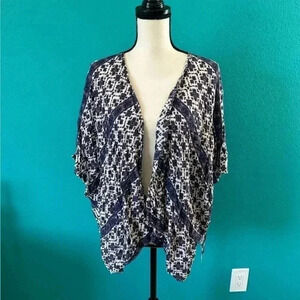 Brandy Melville purple flowy cardigan kimono top